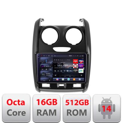 Navigatie Android Dacia Duster 2012-2019 Edotec QLED 2K 16GB+512GB