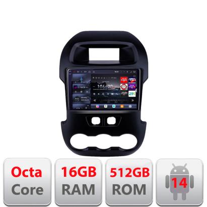 Navigatie Android Ford Ranger 2011-2015 QLED 2K, 16GB RAM, 512GB, 360