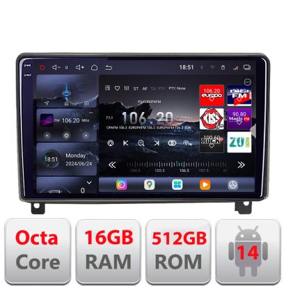 Navigație Android Peugeot 407 2004-2011 QLED 2K, 16GB RAM, 512GB, 360