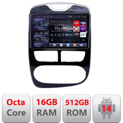 Navigatie Renault Clio 4 2012-2019 Edotec QLED 2K Android 16GB RAM 512GB