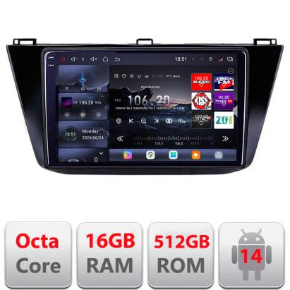 Navigatie Android VW Tiguan 2016+ Edotec QLED 2K 16GB RAM 512GB