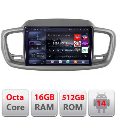 Navigație Android Kia Sorento 2015-2018 Edotec QLED 2K 16GB+512GB