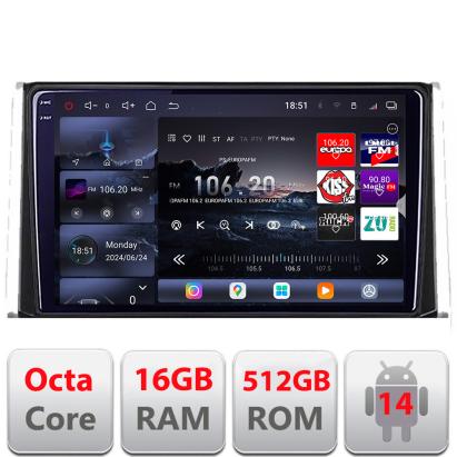 Navigatie Toyota Auris 2017+ Edotec QLED 2K, 16GB RAM, 512GB, Android