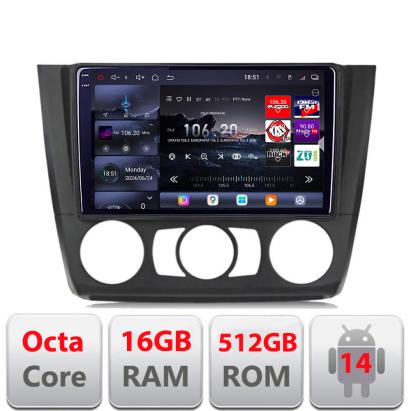 Navigatie Android BMW Seria 1 E87 2007-2011 QLED 2K 16+512GB clima manuala