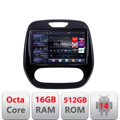 Navigatie Renault Captur 2013-2018 QLED 2K Android 14, 16GB RAM, 512GB