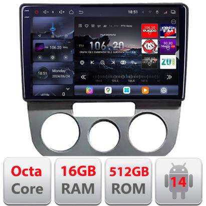 Navigatie Android VW Golf 5 2004-2010 pentru clima manuala, 2K 16+512GB