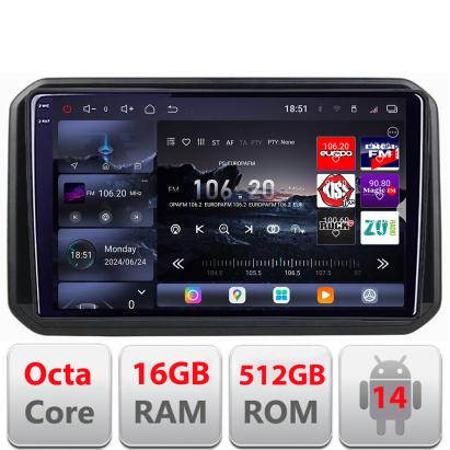 Navigație Android Suzuki Ignis 2016+ Edotec QLED 2K, 16GB RAM, 512GB