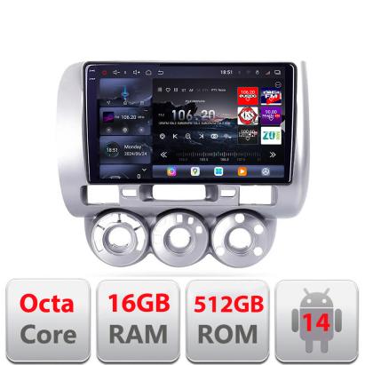 Navigație Android Honda Fit Jazz 2004-2008 QLED 2K 16GB+512GB