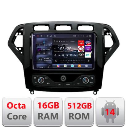 Navigație Android Ford Mondeo MK4 2007-2010 QLED 2K, 16GB RAM, 512GB