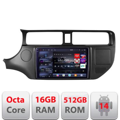 Navigație Android Kia Rio 2011-2014 Edotec QLED 2K 16GB+512GB 360