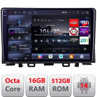 Navigație Android Kia Rio 2019+ QLED 2K, GPS, 16GB RAM, 512GB