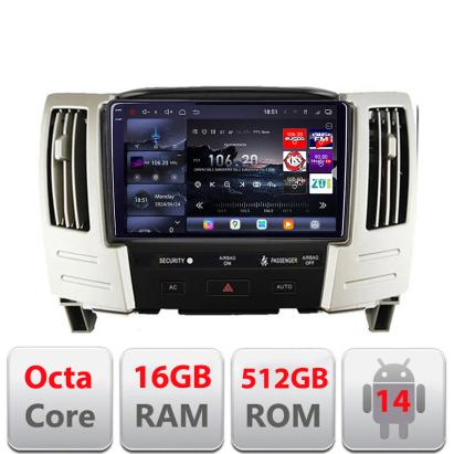 Navigatie Lexus RX300 2003-2008 Android radio gps internet 8 core QLED 2K 16+512GB 360 Edotec