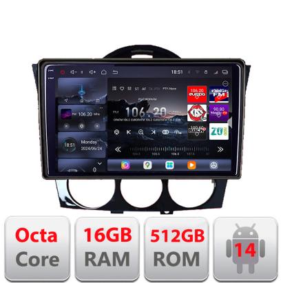 Navigație Android Mazda RX-8 2008-2011, QLED 2K, 16GB RAM, 512GB, 360
