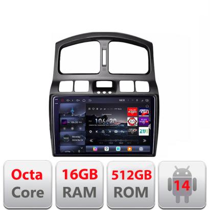 Navigatie Android Hyundai Santa Fe 2000-2006 QLED 2K 16GB RAM 512GB