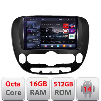 Navigație Android Kia Soul 2014-2019, QLED 2K, 16GB RAM, 512GB