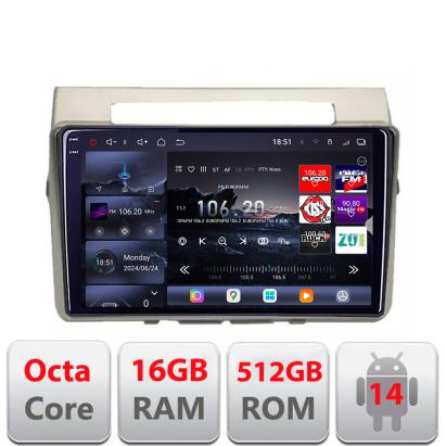 Navigație Android Toyota Verso 2004-2009 QLED 2K, 16GB RAM, 512GB
