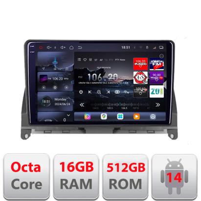 Navigatie Mercedes W204 2008-2012 Edotec Kit-W204 8 core QLED 2K 16+512GB 360 Android Waze USB Navigatie Internet Youtube Radio