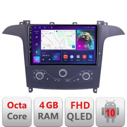 Navigatie Ford S-max 2006-2014 dedicata Android QLED octa core 4+64 4G DSP FHD carplay android auto radio gps internet Android KIT-smax-navi+EDT-E309v3