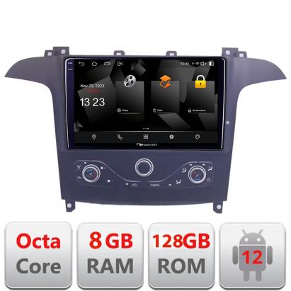 Navigatie Android Ford S-Max 2006-2014 Nakamichi 8GB RAM 128GB CarPlay
