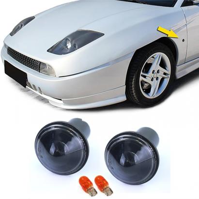 Indicator lateral din sticlă clară cu fum negru, potrivit pentru Fiat Coupe 175 94-00 Performance AutoTuning