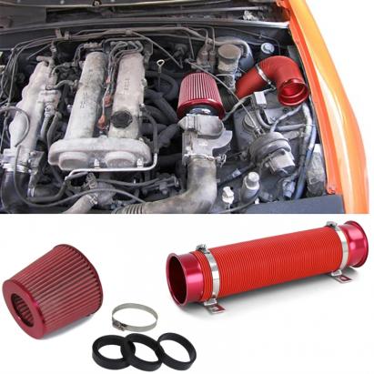 Kit de performanță cu aer rece cu set de filtru de aer sport roșu Performance AutoTuning