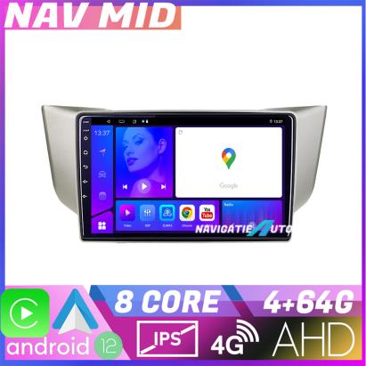 Navigație dedicată Lexus RX 2003-2009 Android 12, 4GB RAM, 64GB, CarPlay