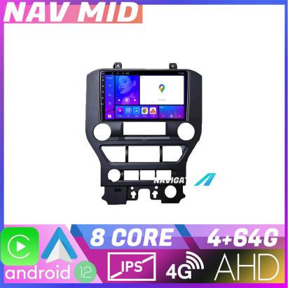 Navigație Ford Mustang 2015-2020 Android 12, 4GB RAM, 64GB, 4G, CarPlay