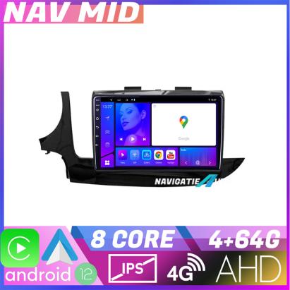 Navigatie Android Opel Mokka 2016, 4GB RAM, 64GB, CarPlay, 4G, 720P