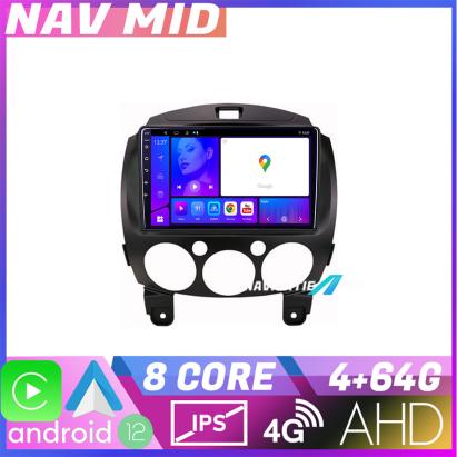 Navigatie Mazda 2 2007 2013 EDOTEC-LITE Android radio gps internet Octa core 4 64 Carplay