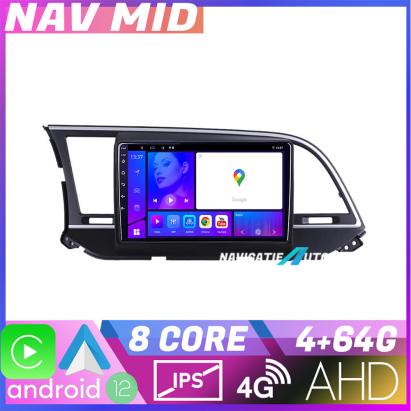 Navigatie Hyundai Elantra 2015-2018 Android 12, 4GB RAM, 64GB, CarPlay