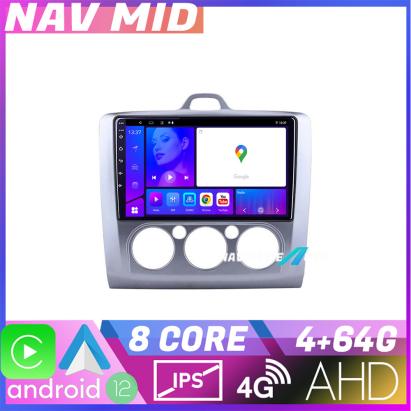 Navigație Ford Focus 2 Android 12, 4GB+64GB, 720P, CarPlay, 4G