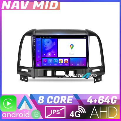 Navigatie Hyundai Santa Fe Android 12, 4GB RAM, 64GB, CarPlay, ecran 720P