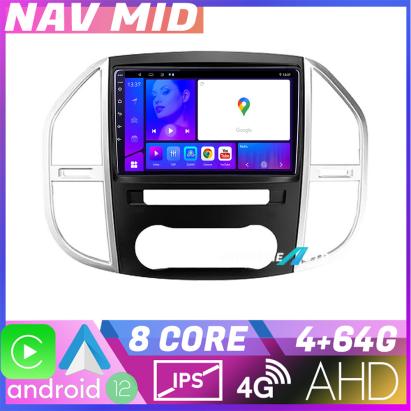 Navigație Mercedes Vito W447 2016+ Android 12, 4GB RAM, 64GB, CarPlay