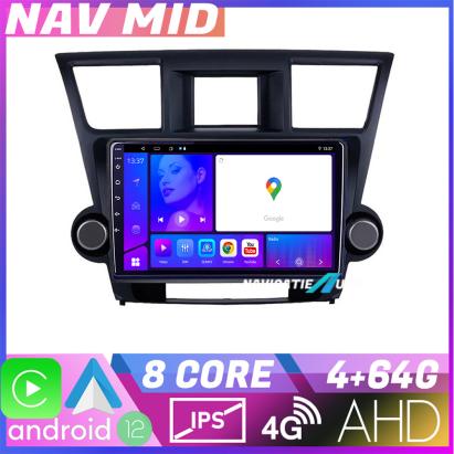 Navigație Toyota Highlander 2007-2013 Android 12, 4GB RAM, 64GB, CarPlay