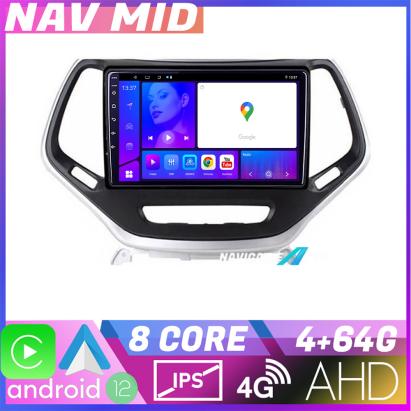 Navigație Jeep Cherokee 2014-2019 Android 12, 4GB RAM, 64GB, CarPlay