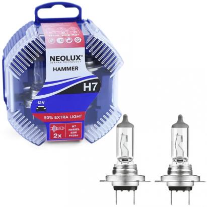 Becuri auto H7 55W 12V Extra Light +50% NEOLUX de la Osram 2 bucăți Performance AutoTuning