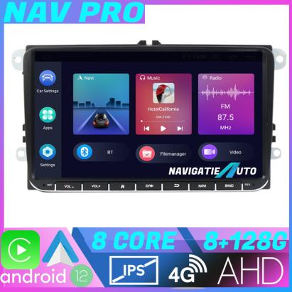 Navigație dedicată VW PQB cu Android 12, 8GB RAM și 128GB, 4G GPS
