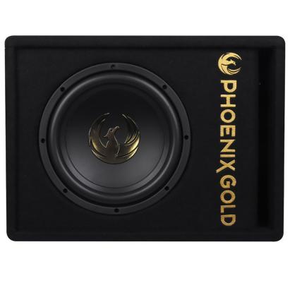 Subwoofer activ auto Phoenix Gold 8 inch, 125 W RMS, kit cabluri inclus