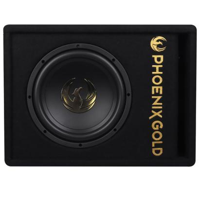 Subwoofer activ auto Phoenix Gold 12 inch, 250 W RMS, kit cabluri inclus