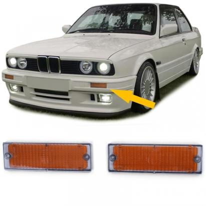 Lentilele de semnalizare fumuriu gri potrivite pentru BMW Seria 3 E30 1989-1993 Performance AutoTuning