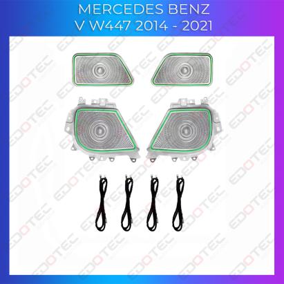 Lumini ambientale Mercedes V Class W447 pentru capace difuzoare, control OEM sau telefon