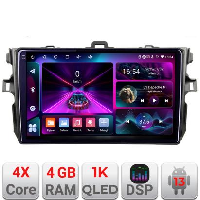 Navigatie Toyota Corolla 2007-2013 Android 13, 4GB RAM, 64GB, ecran 1K
