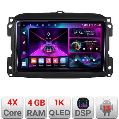 Navigatie Android Fiat 500 2015-2021, 4GB RAM, 64GB, ecran 1K