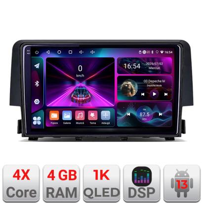 Navigație Android Honda Civic 2016-2020, 4GB RAM, 64GB, ecran InCell 1K