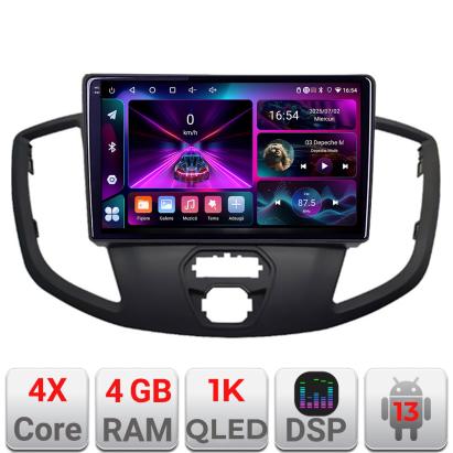 Navigatie Ford Transit 63 2015-2021 Android radio gps internet 4+64 InCell Display 1K Kit-custom+EDT-E209-RK