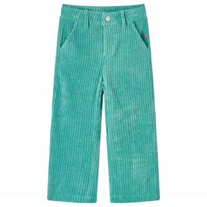 Pantaloni de copii din velur, verde mentă, 116 GartenMobel Dekor