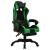 Scaun de jocuri cu LED RGB, verde și negru, piele ecologică GartenMobel Dekor