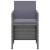 Set mobilier de grădină cu perne, 3 piese, gri, poliratan GartenMobel Dekor