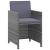 Set mobilier de grădină cu perne, 3 piese, gri, poliratan GartenMobel Dekor