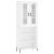 Dulap înalt, alb, 69,5x34x180 cm, lemn compozit GartenMobel Dekor